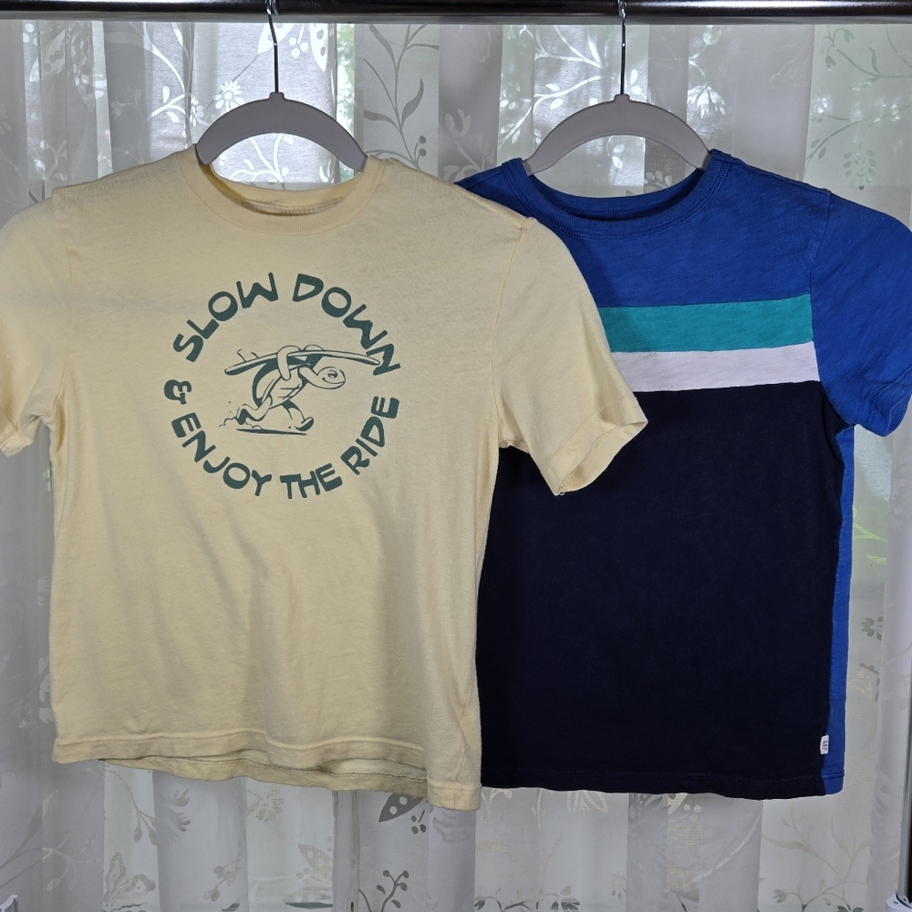 Set of 2 Boys Tees Size Small – Old Navy Turtle & Gap Colorblock‎